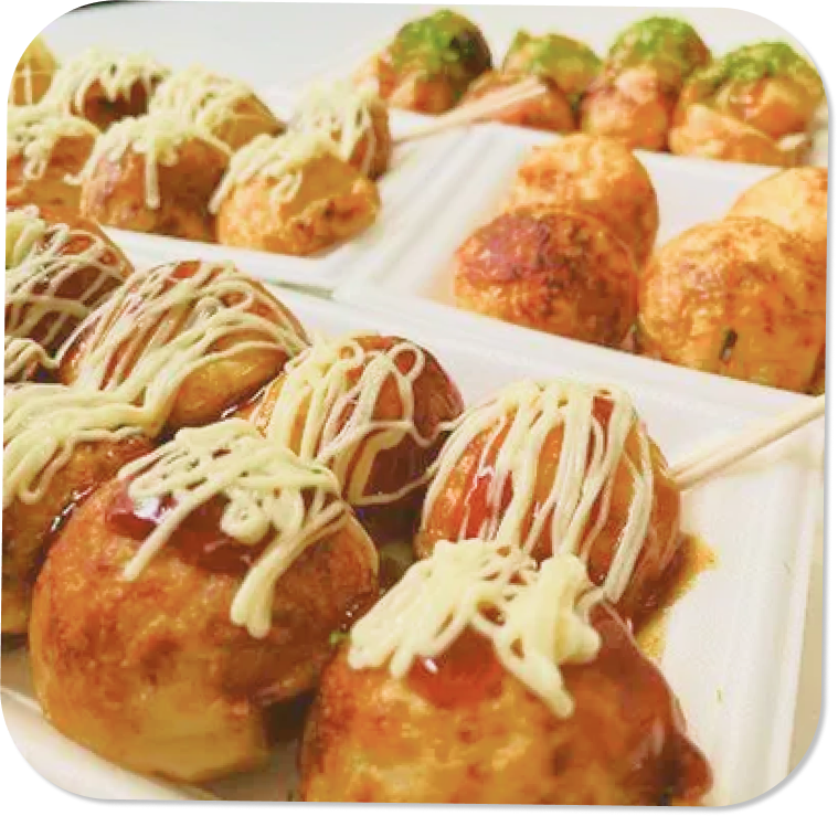 出来上がったたこ焼き