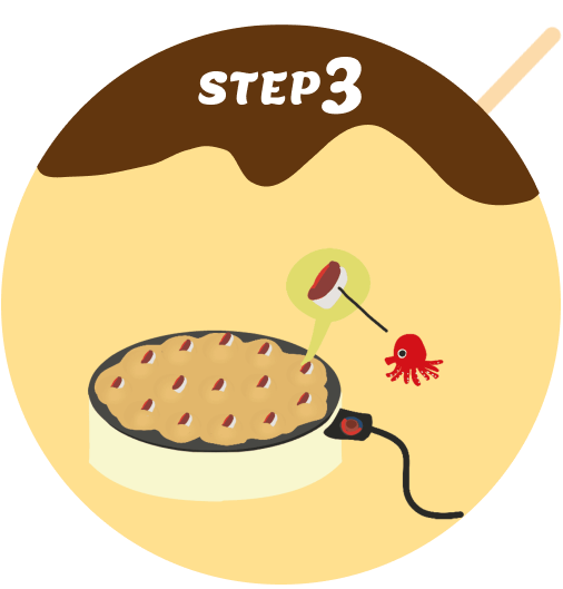 たこ焼きの作り方ステップ１