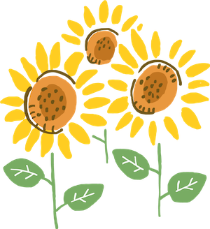 ひまわりのイラスト